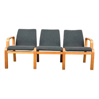 1960s Three Set Mid Century Modern Scandinavian Bentwood Sofa / Bench For Sale