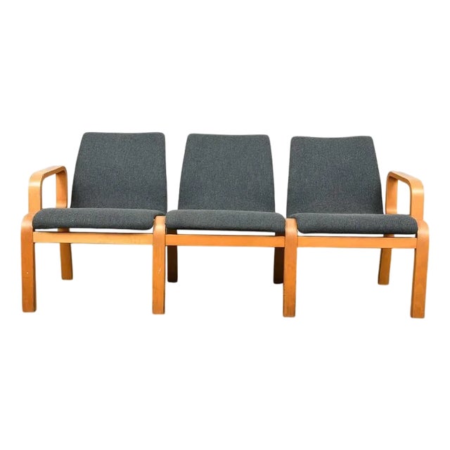 1960s Three Set Mid Century Modern Scandinavian Bentwood Sofa / Bench For Sale