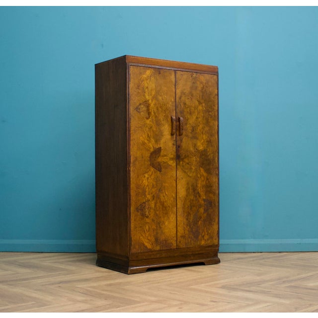 Art Deco Compact Wardrobe in Walnut, 1930s For Sale - Image 12 of 12