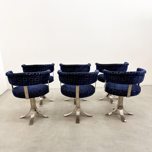 Vintage 1970s Osvaldo Borsani Set of 6 Dining Chairs For Sale - Image 9 of 11