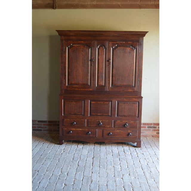 Antique Oak Wooden Cabinet For Sale - Image 12 of 12