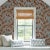 Traditional Schumacher Santarem Wallpaper in Chocolate - Sample For Sale - Image 3 of 3