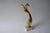Brass Vintage Brass Musician Sculpture, Abstract Art Deco Style Figure, Travertine Base, 1980s For Sale - Image 8 of 10