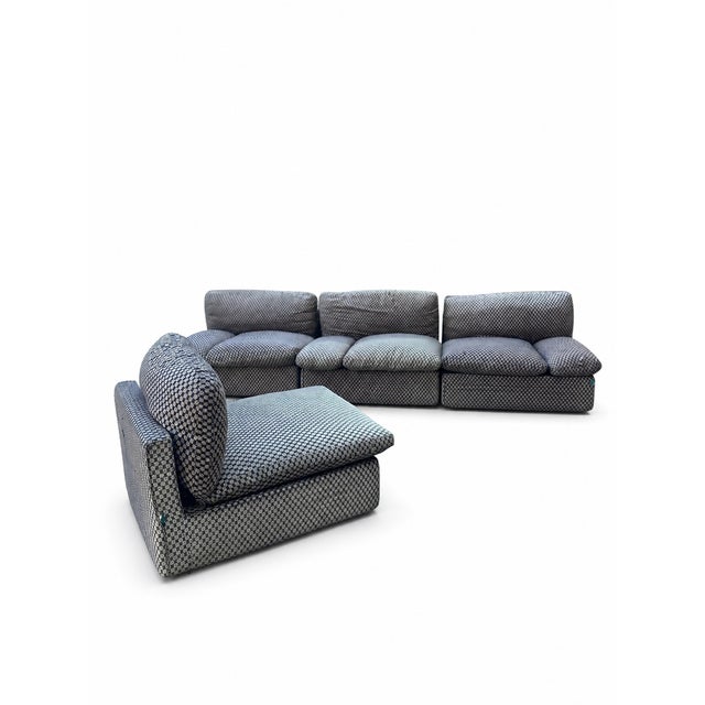 1970s Modular Sofa with Lounge Chair by D'Urbino, Lomazzi and De Pas for Zanotta, 1970s, Set of 3 For Sale - Image 5 of 5