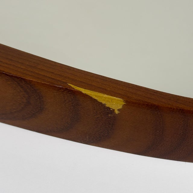Mid-Century Wall Mirror in Teak, Italy, 1960s For Sale - Image 14 of 18