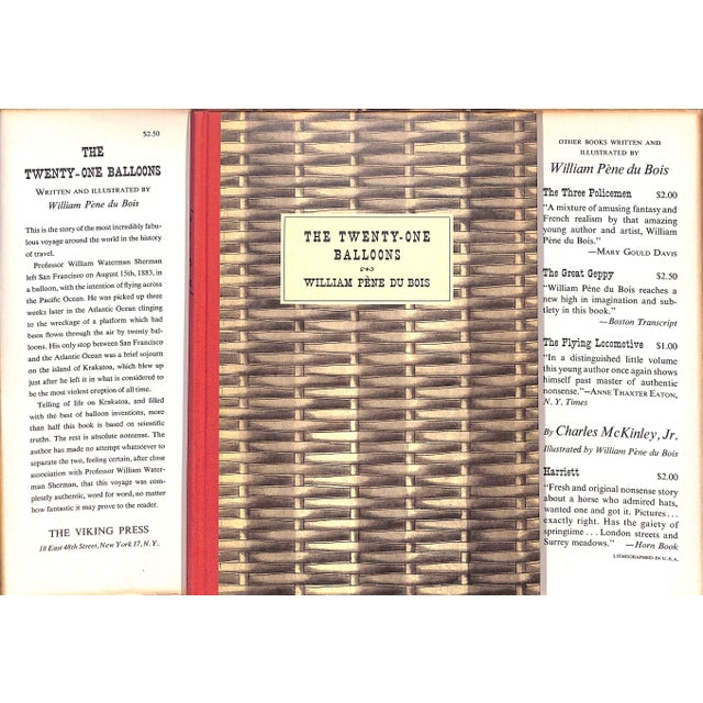 PENE DU BOIS, William [180] pp. The Viking Press 1947 9 1/2" x 6 1/2" A children's surrealist utopian novel about a man...