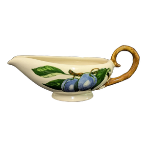 Mid 20th Century Metlox Pottery Poppytrail California Fruits Plum Sauce Boat Mid-Century