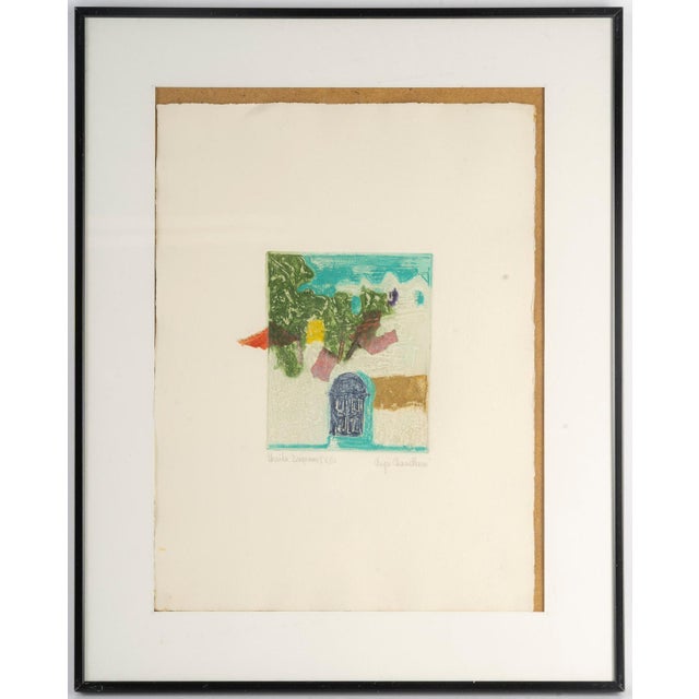 This twentieth-century lithograph is an elegant graphic art piece, showcasing the masterful printmaking techniques of the...