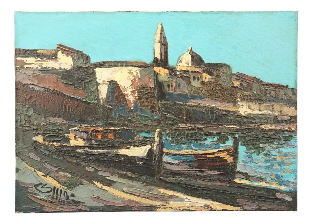 20th Century, Oil Painting on Canvas, Neo-Impressionist, View of
