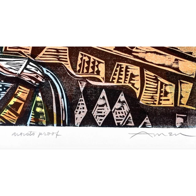 Irving Amen (1918-2011) "Pensive Model," pencil signed, titled and noted as an AP. A twentieth century sculptor, painter,...