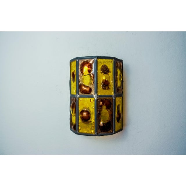 Brown Brutalist Wall Lamp by Felipe Derflingher, 1960 For Sale - Image 8 of 8
