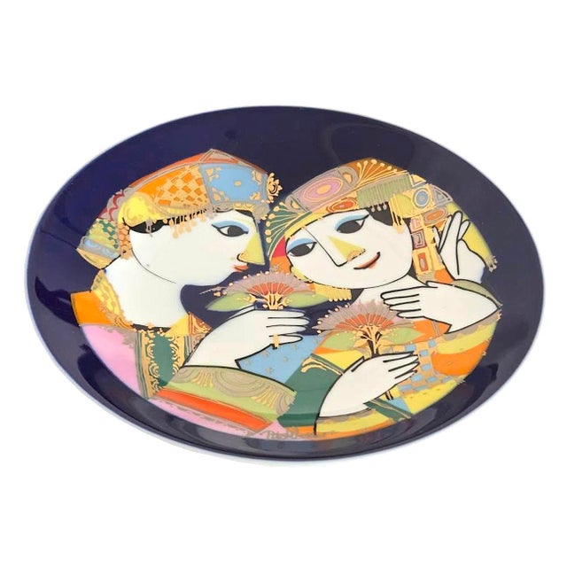 Mid-Century Modern 1970s Round Tray Thousand and One Nights Designed by Bjorn Wiinblad for Rosenthal Studio Linie For Sale - Image 3 of 14