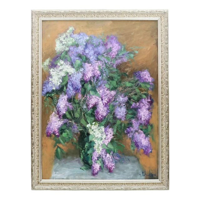 Janis Kalnmalis. Lilac. 2011, Painting on Cardboard, Framed For Sale