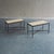 Pair of minimalist side tables that seamlessly combine clean architectural lines with rich organic texture. Each table...