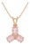 Rose Quartz Pendant Necklace | Pink Gemstone Floral Necklace | Dainty Romantic Minimalist Pendant For Sale