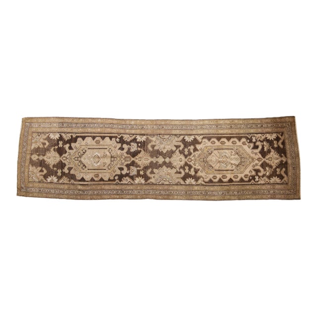 Vintage Distressed Hamadan Rug Runner - 3'6" x 11'9" For Sale