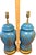 Vintage Hollywood Regency Turquoise Blue & Gold Ginger Jar Table Lamps – Pair For Sale - Image 9 of 10