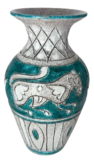 Vase in Enameled Ceramic, Italy, 1970s