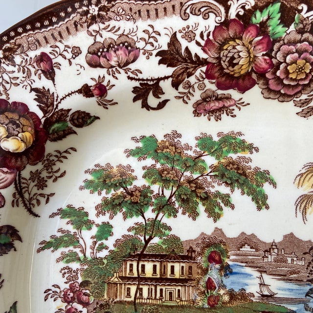 Ceramic Vintage Royal Staffordshire "Tonquin" Serving Platter by Clarice Cliff For Sale - Image 7 of 11