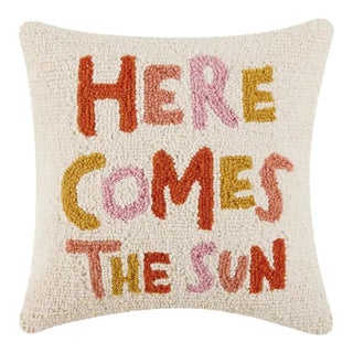 Here Comes The Sun Hook Pillow, 16" x 16" For Sale