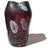 Mid 20th Century Vintage Murano AVeM Red Millefiori Flowers Murrine Silver Flecks Italian Art Glass Pinched Rim Flower Vase For Sale - Image 5 of 12