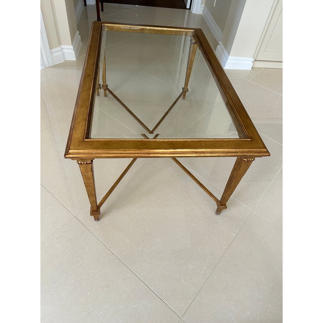 Scully & Scully Bristol Rectangular Coffee Table, Gold Leaf Finish For Sale - Image 14 of 15