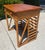 Mid 20th Century Vintage Stacked Rattan Desk or Entry Table, Paul Frankl Style For Sale - Image 5 of 14