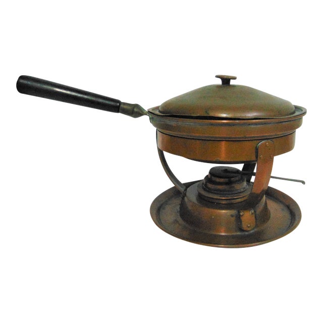 Arts & Craft Style Copper Chaffing Dish For Sale