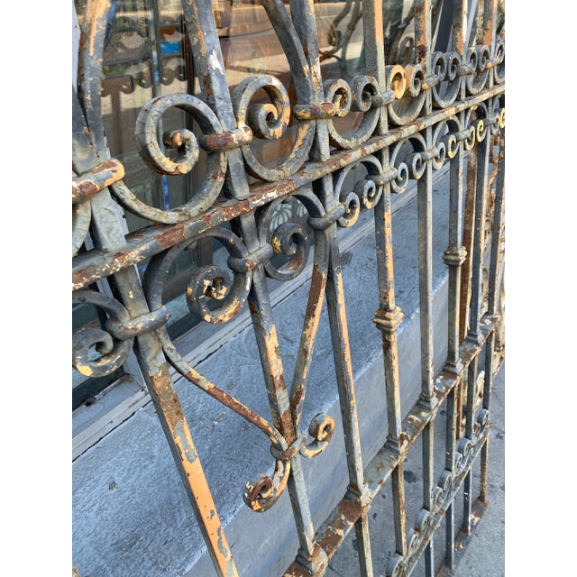 1920s Spanish Revival Iron Gate With Spanish Hearts For Sale - Image 4 of 10