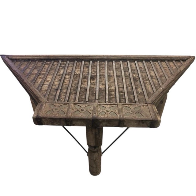19th Century Indian Bullock Ox Cart Table Coffee Table For Sale - Image 9 of 12