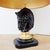 1980s Vintage Black Ceramic Horse-Head Table Lamp from Maison Charles, 1980s For Sale - Image 5 of 18