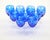 Mid 20th Century Val Saint Lambert Cobalt Blue Crystal Wine & Water Glasses Service for 9 People For Sale - Image 5 of 11