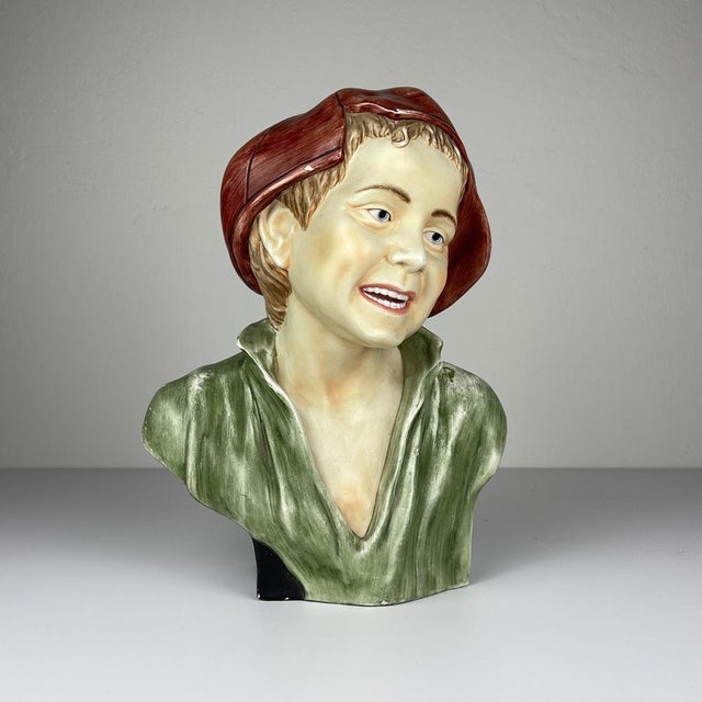 Vintage Terracotta Bust of Boy, Coimbra, Portugal, 1960s For Sale - Image 15 of 15