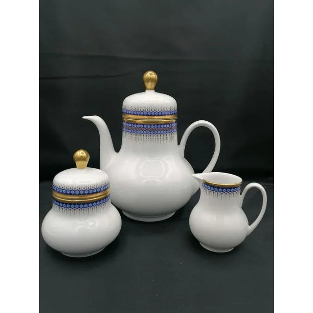 "Vohenstrauss Johann Seltmann Bavaria Unused Tea Set Turkish / Arabic Design" Content - 8 cups (10x6,5), 8 saucers...