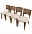 1950s Vintage Mid-Century Modern Expandable Dining Set With Cane Back Chairs For Sale - Image 5 of 10