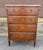 Great little 19th-century French marble-top chest with canted corners, a shaped marble top, and French feet. Great height...