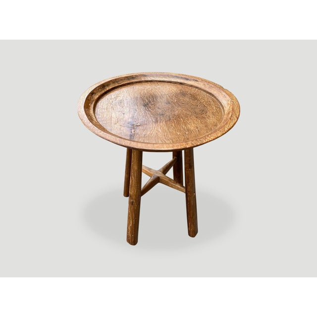 Andrianna Shamaris Mid-Century Couture Wabi Tray Side Table For Sale - Image 4 of 5