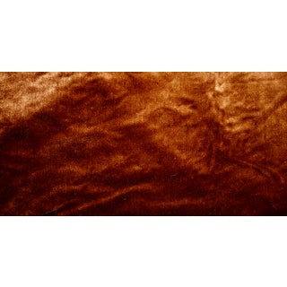 Schumacher Venetian Silk Velvet "Copper" Made in Italy - 1 Yard For Sale
