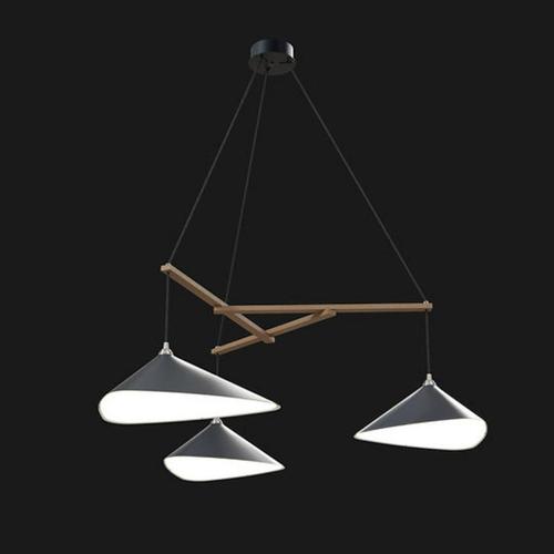 Emily Group of Three Chandelier in Steel with Dark Bronze Finish by Moss Objects For Sale - Image 6 of 13