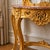 Late 20th Century 1970s Artisan Louis XVI Gold Beech Console With Mirror - 2 Pc For Sale - Image 5 of 8