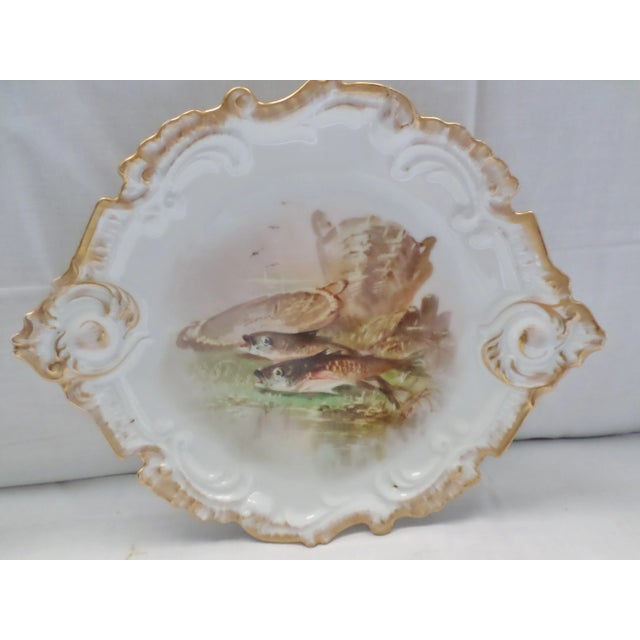 Limoges, France Late 19th Century Limoges Fish Plates- Set of 4 For Sale - Image 4 of 9