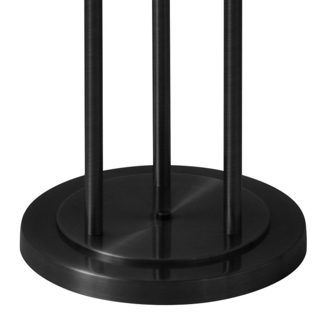 Black Willows Accent Floor Lamp, Matte Black, Opal Glass, Foot Dimmer For Sale - Image 8 of 8