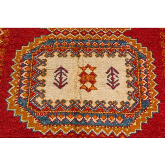 Textile 1960s Vintage Moroccan Orange Berber Rug For Sale - Image 7 of 10