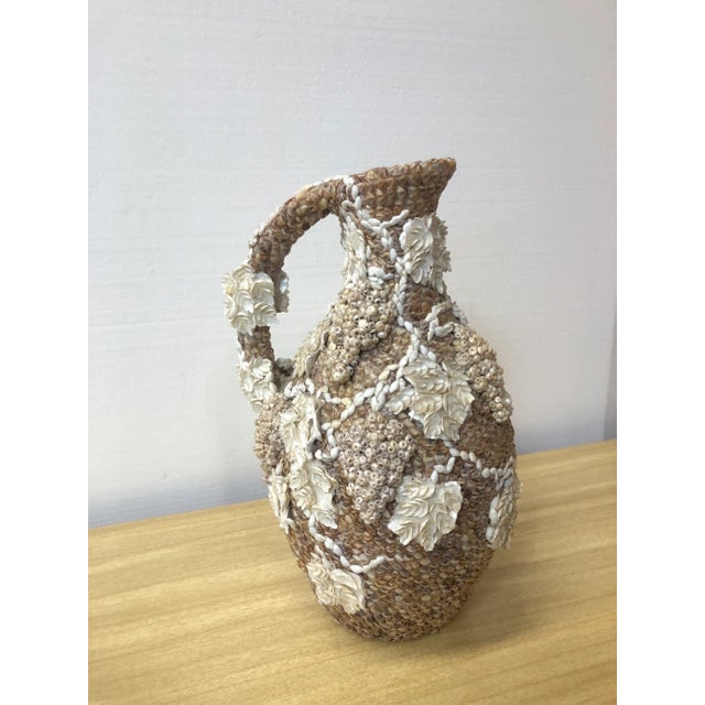 Early 20th Century Shell-Encrusted Pitcher With Grapevine Design For Sale - Image 11 of 12