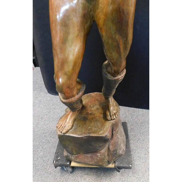 Renzo "Awake" Bronze Sculpture Hand Signed Artwork 58h X 26w X 16d For Sale - Image 14 of 17