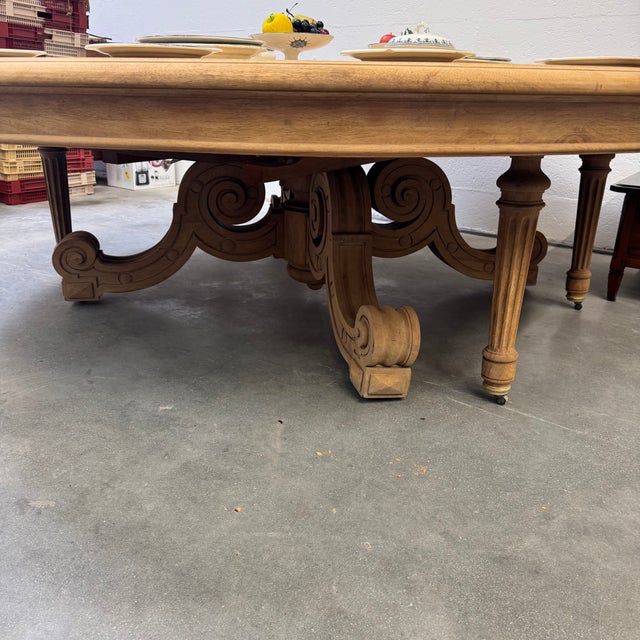 Monumental Banquet Table in Raw Oak For Sale - Image 15 of 18