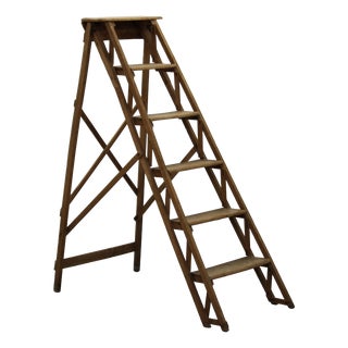 Wooden Foldable Ladder, 1950s For Sale