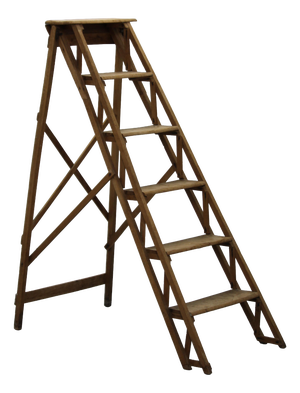 Wooden Foldable Ladder, 1950s