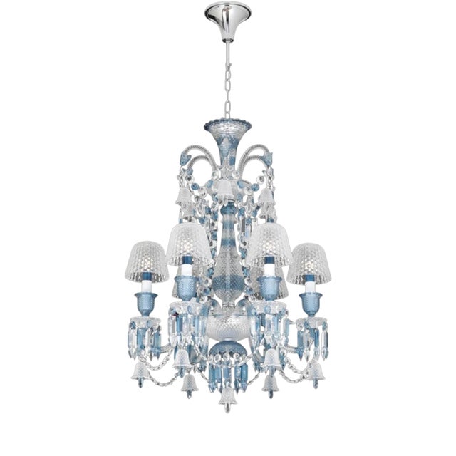 Collection Regina Di Colori Chandelier in Light Blue by Jago For Sale