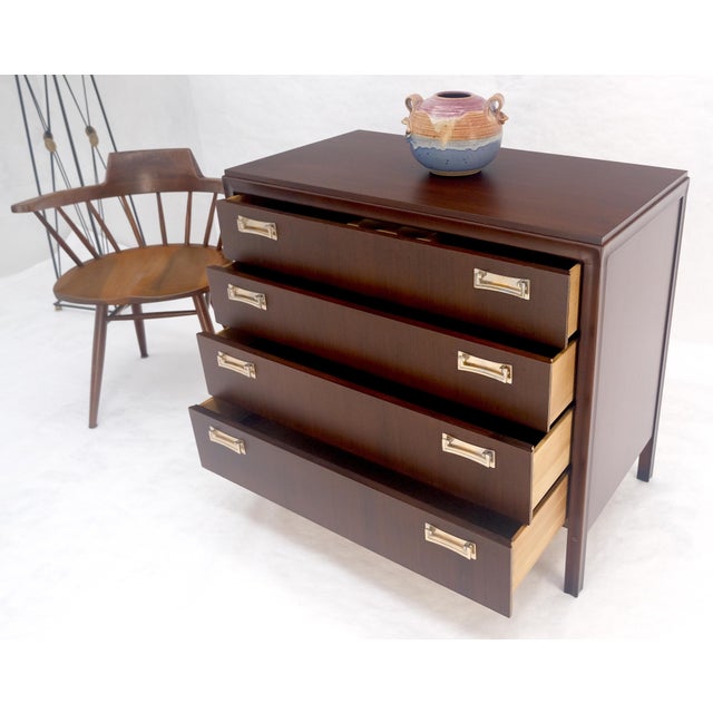 4 Drawers Mid Century Modern Walnut Dresser MINT For Sale - Image 11 of 12